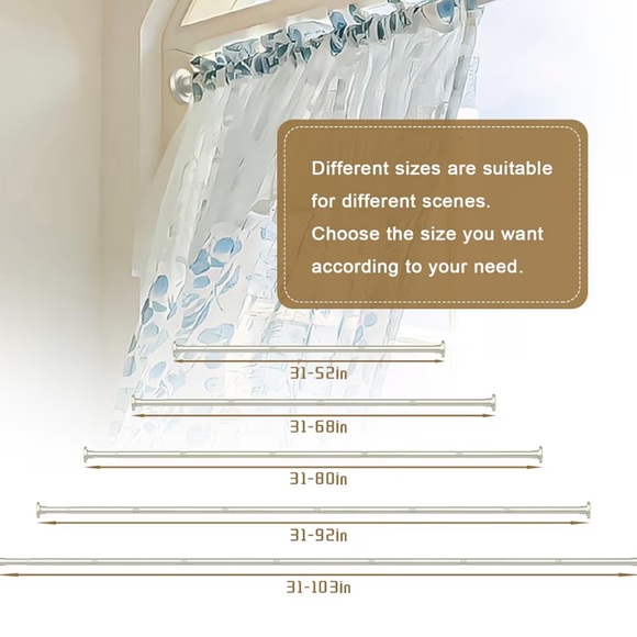 Stainless Steel Tension Shower Rod - Picture 4 of 4